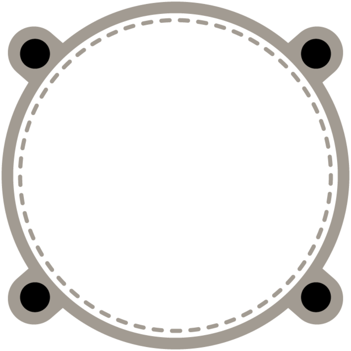 Circle patch frame